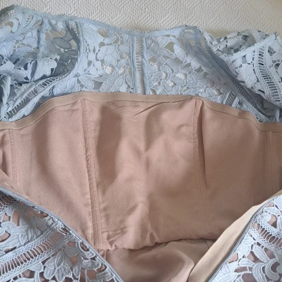 NWOT REISS Womens Pale Blue Lace Cap Sleeve Party/Wedding‎ Guest Dress S-0 - Picture 10 of 10